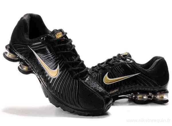 Nike Shox R4 mens 625 noire doree (1)